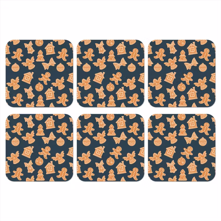 Illustratie - Koekjes - Blauw onderzetter kurk middel 366 -3d