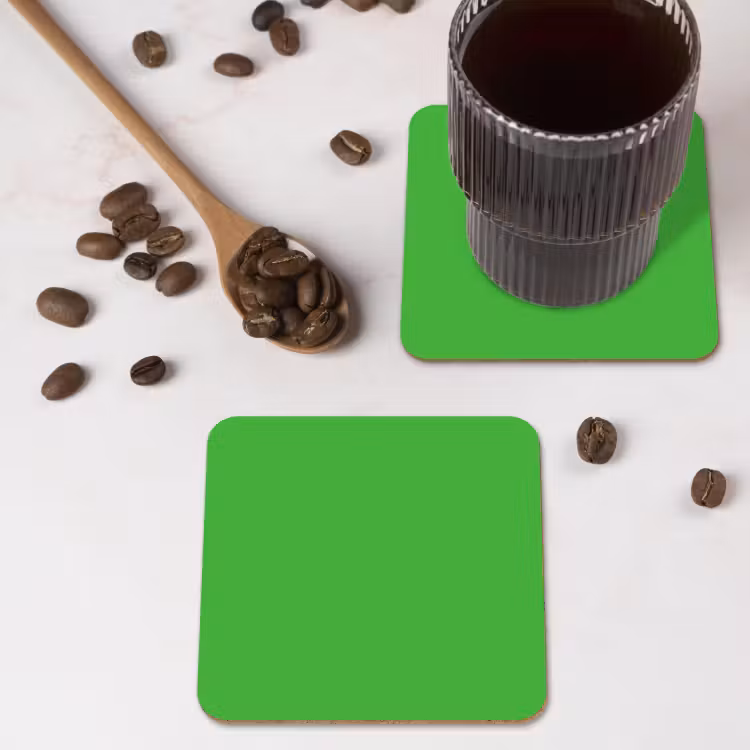 Kelly - Green - Groen onderzetter kurk middel 366 -sfeer2
