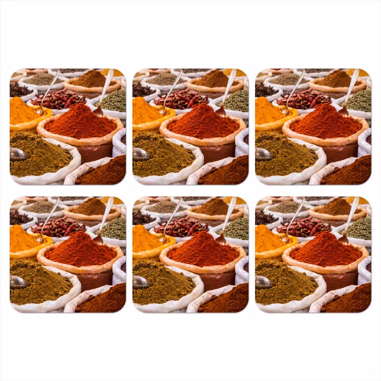 Onderzetter - Kruiden - Markt - Eten - Kruiden - Markt - Eten onderzetter kurk middel