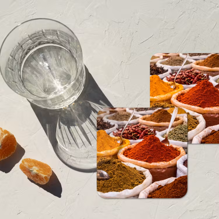 Onderzetter - Kruiden - Markt - Eten - Kruiden - Markt - Eten onderzetter kurk middel