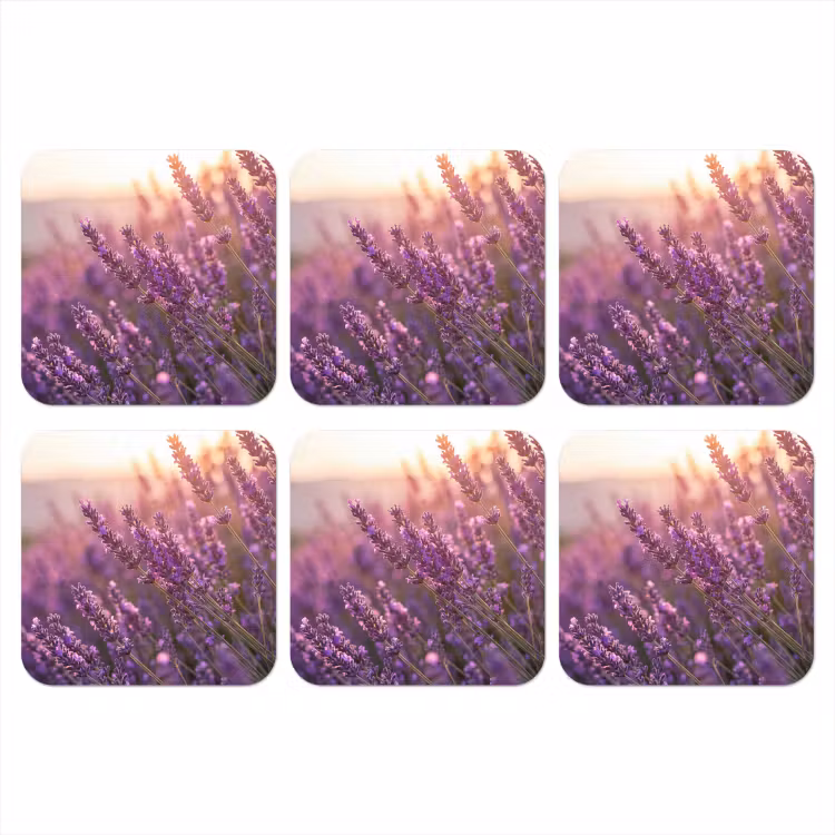 Lavendel - Paars - Zonlicht onderzetter kurk middel -3d
