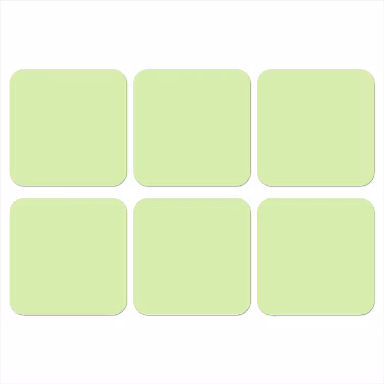 Light - Lime - Groen onderzetter kurk middel 366 -3d