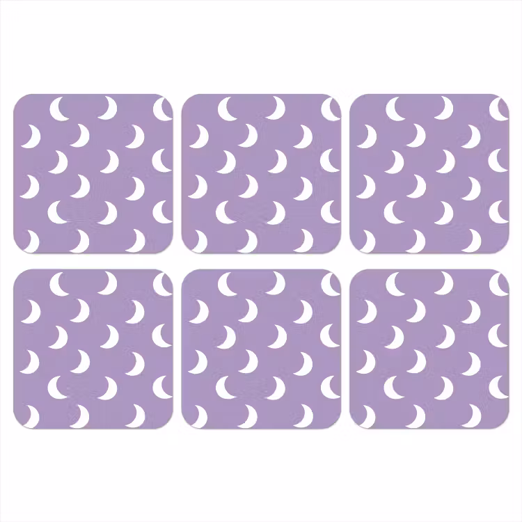 Manen - Patroon - Paars onderzetter kurk middel 366 -3d