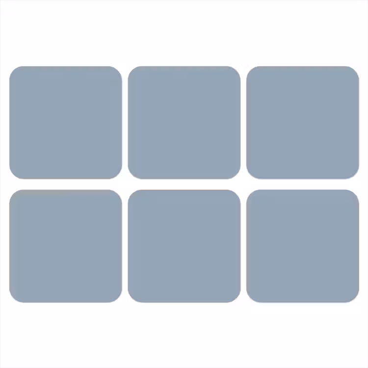 Mellow - Breeze - Blauw onderzetter kurk middel 366 -3d