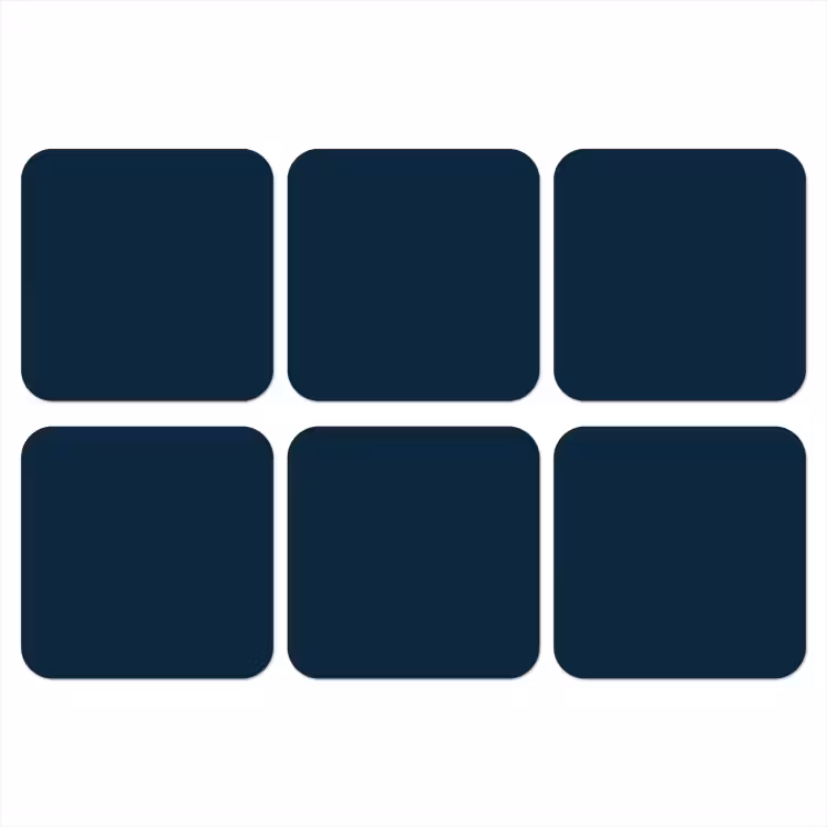Midnight - Blue - Blauw onderzetter kurk middel 366 -3d