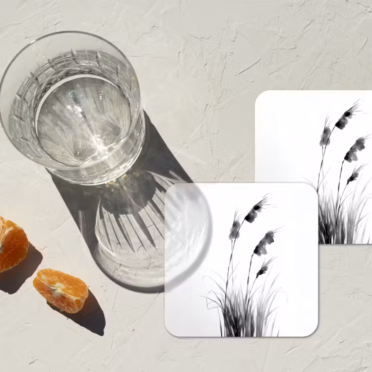 Minimalistisch - Stelen - Wit onderzetter kurk middel -sfeer4