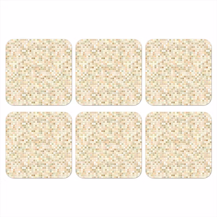 Mozaïek - Patroon - Beige onderzetter kurk middel 366 -3d