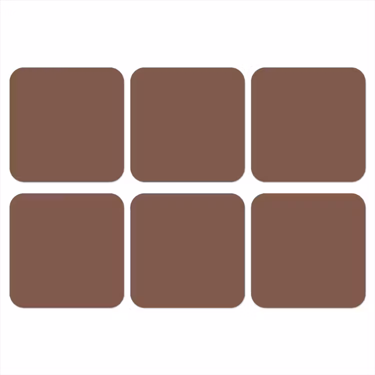 Muted - Chestnut - Bruin onderzetter kurk middel 366 -3d