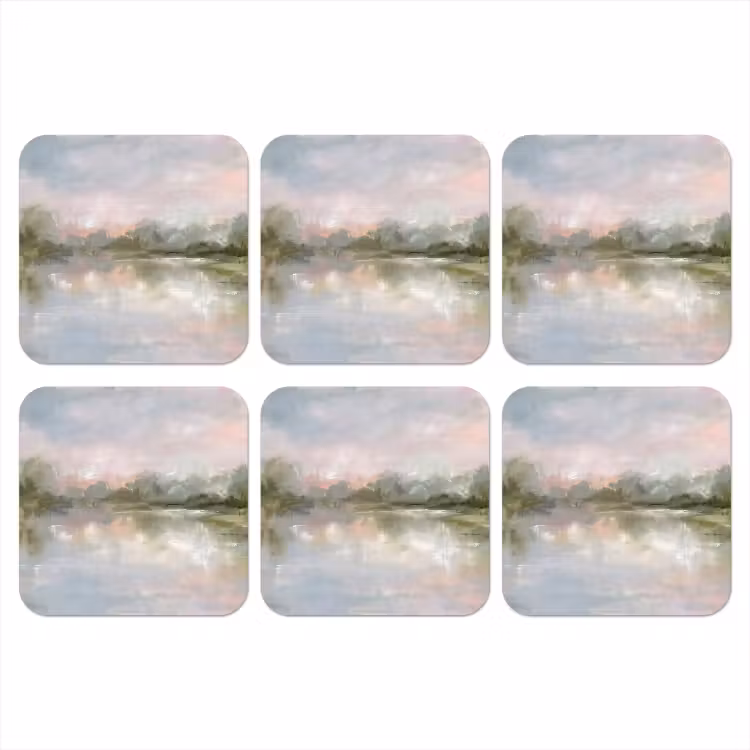 Natuur - Landschap - Abstract - Water - Groen onderzetter kurk middel -3d