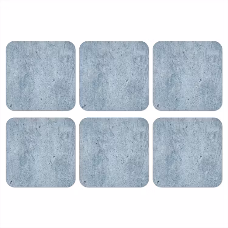 Oppervlak - Ruw - Abstract - Modern - Grijs onderzetter kurk middel -3d