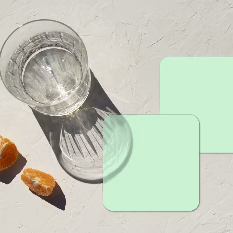 Pale - Mint - Groen onderzetter kurk middel 366 -sfeer4
