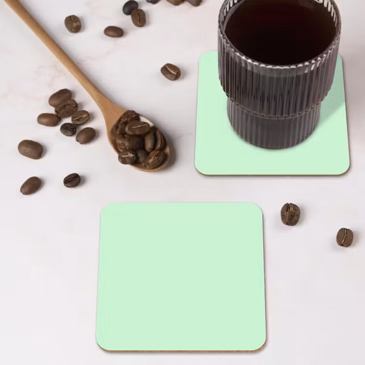Pale - Mint - Groen onderzetter kurk middel 366 -sfeer2