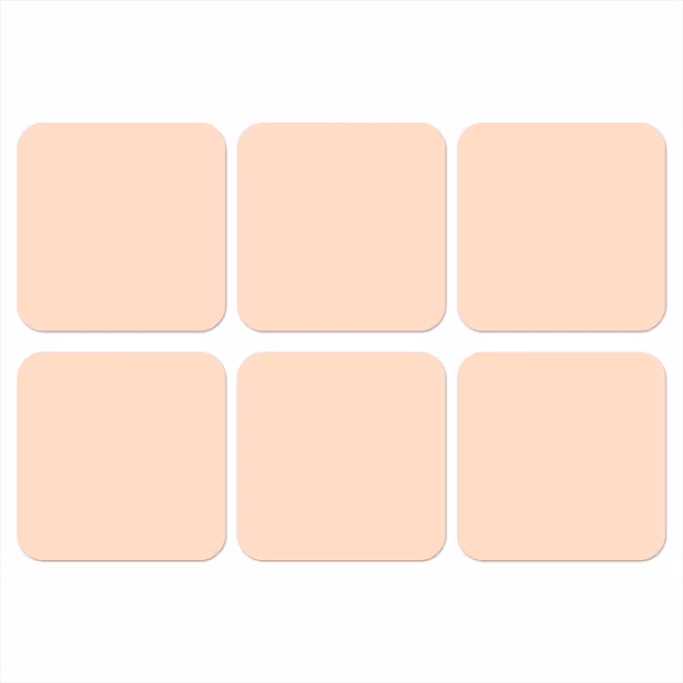 Pale - Peach - Nude onderzetter kurk middel 366 -3d