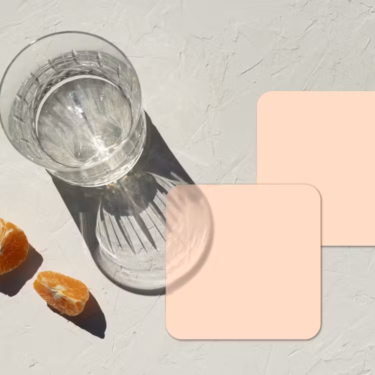 Pale - Peach - Nude onderzetter kurk middel 366 -sfeer4