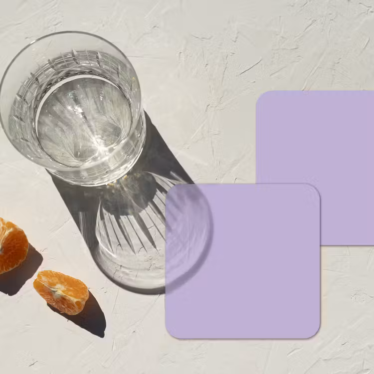 Pastel - Lilac - Paars onderzetter kurk middel 366 -sfeer4