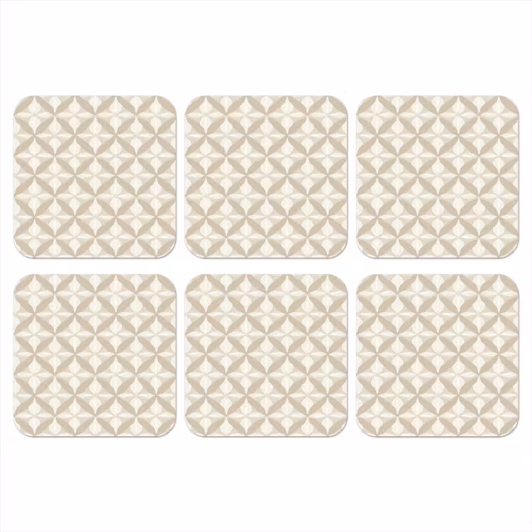 Patroon - Klassiek - Beige onderzetter kurk middel 366 -3d