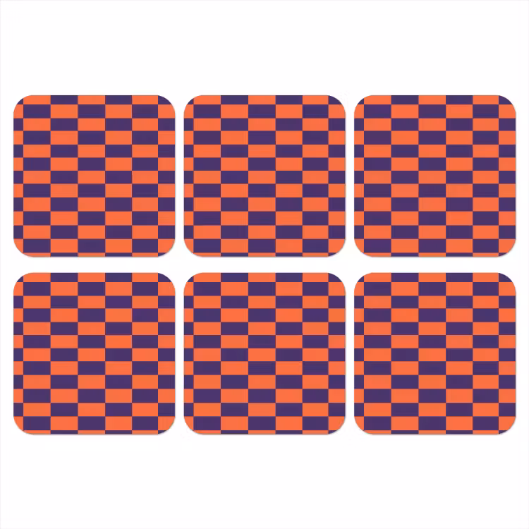 Patroon - Klassiek - Paars onderzetter kurk middel 366 -3d