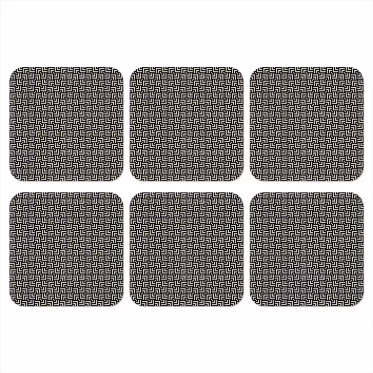 Patroon - Marmer - Zwart onderzetter kurk middel 366 -3d