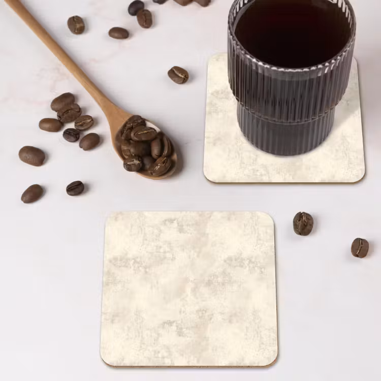 Patroon - Organisch - Beige onderzetter kurk middel 366 -sfeer2