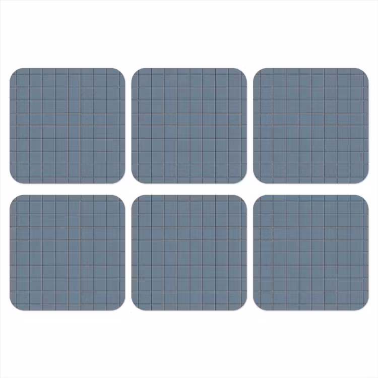 Patroon - Tegel - Blauwgrijs onderzetter kurk middel 366 -3d