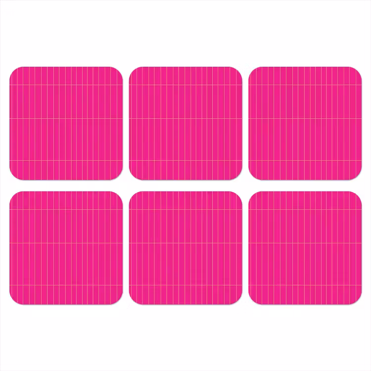 Patroon - Tegel - Magenta - Roze onderzetter kurk middel 366 -3d