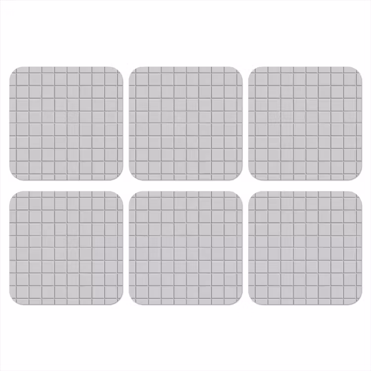 Patroon - Tegels - Licht - Grijs onderzetter kurk middel 366 -3d