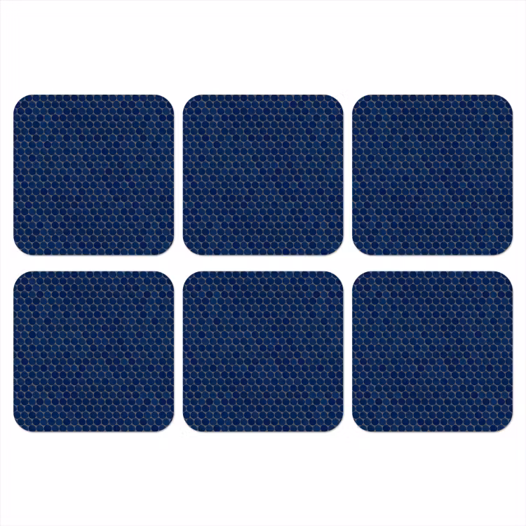 Penny - Mozaïek - Donkerblauw onderzetter kurk middel 366 -3d