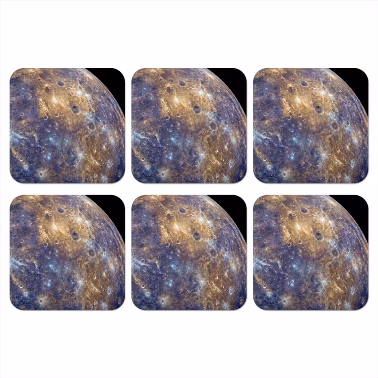 Onderzetter - Planeet - Kraters - Ruimte - Planeet - Kraters - Ruimte onderzetter kurk middel