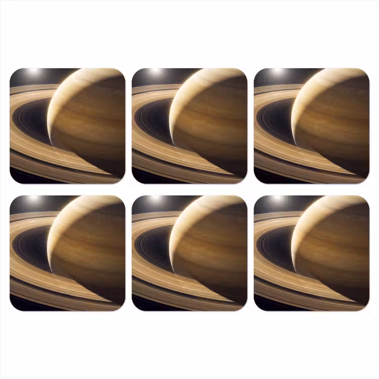 Onderzetter - Planeet - Ringen - Ruimte - Planeet - Ringen - Ruimte onderzetter kurk middel