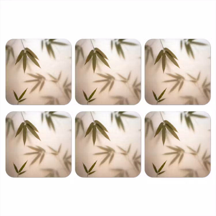 Planten - Bladeren - Natuur - Groen onderzetter kurk middel -3d