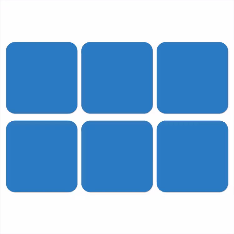 Royal - Blue - Blauw onderzetter kurk middel 366 -3d