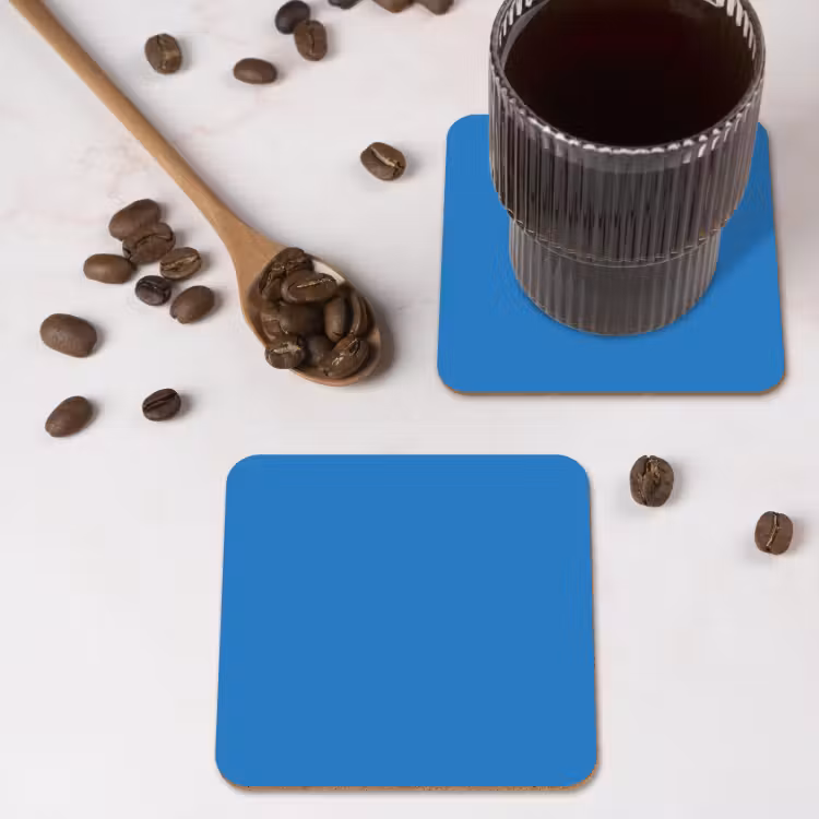 Royal - Blue - Blauw onderzetter kurk middel 366 -sfeer2