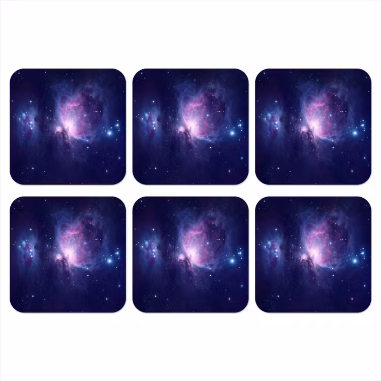Ruimte - Sterren - Kleurrijk onderzetter kurk middel -3d