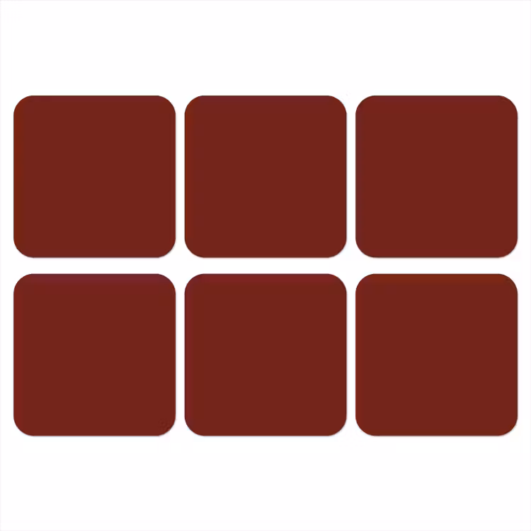Rustic - Terracotta - Rood onderzetter kurk middel 366 -3d