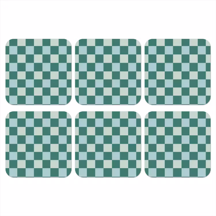 Schaak - Klassiek - Groen onderzetter kurk middel 366 -3d