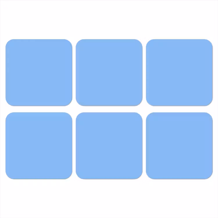 Sky - Glow - Blauw onderzetter kurk middel 366 -3d