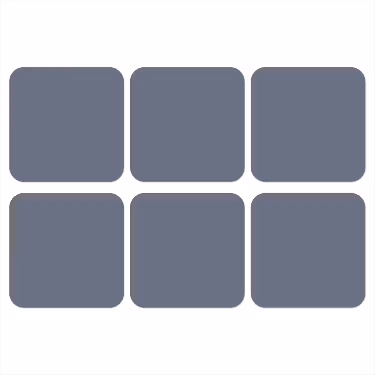 Slate - Whisper - Blauw onderzetter kurk middel 366 -3d