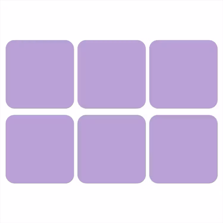 Soft - Lavender - Paars onderzetter kurk middel 366 -3d