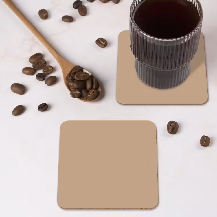 Soft - Taupe - Bruin onderzetter kurk middel 366 -sfeer2