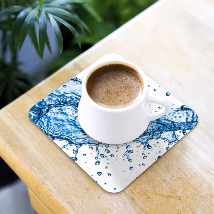 Spash - Water - Blauw onderzetter kurk middel -sfeer5