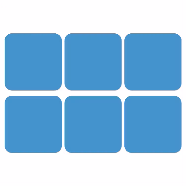 Steel - Blue - Blauw onderzetter kurk middel 366 -3d
