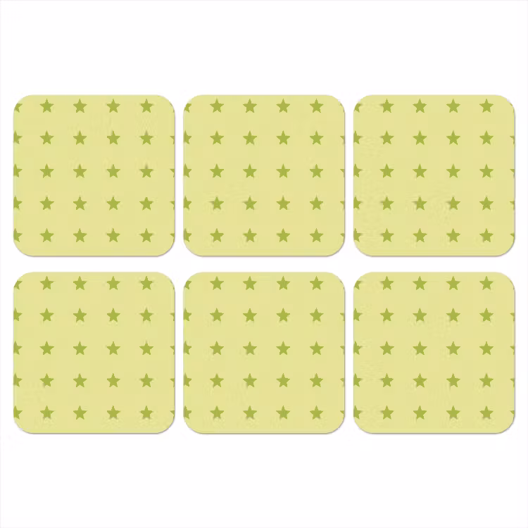 Sterren - Patroon - Groen onderzetter kurk middel 366 -3d