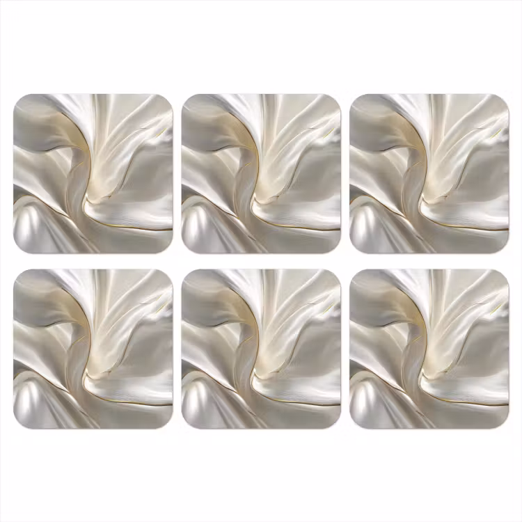 Stof - Plooien - Goud onderzetter kurk middel -3d