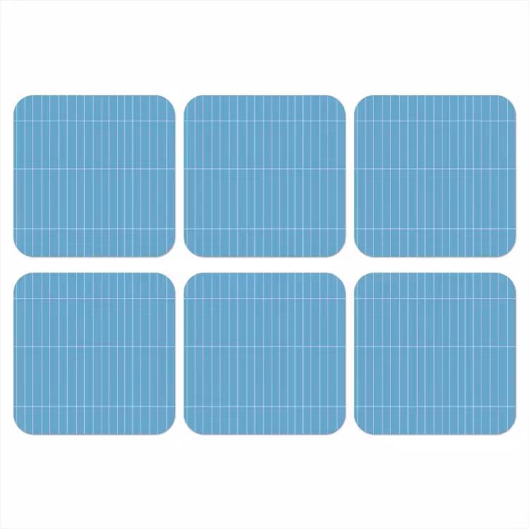 Tegel - Langwerpig - Patroon - Blauw onderzetter kurk middel 366 -3d