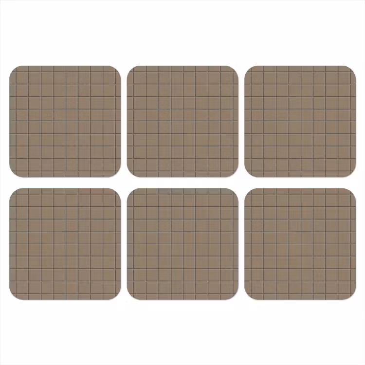 Tegel - Patroon - Taupe onderzetter kurk middel 366 -3d