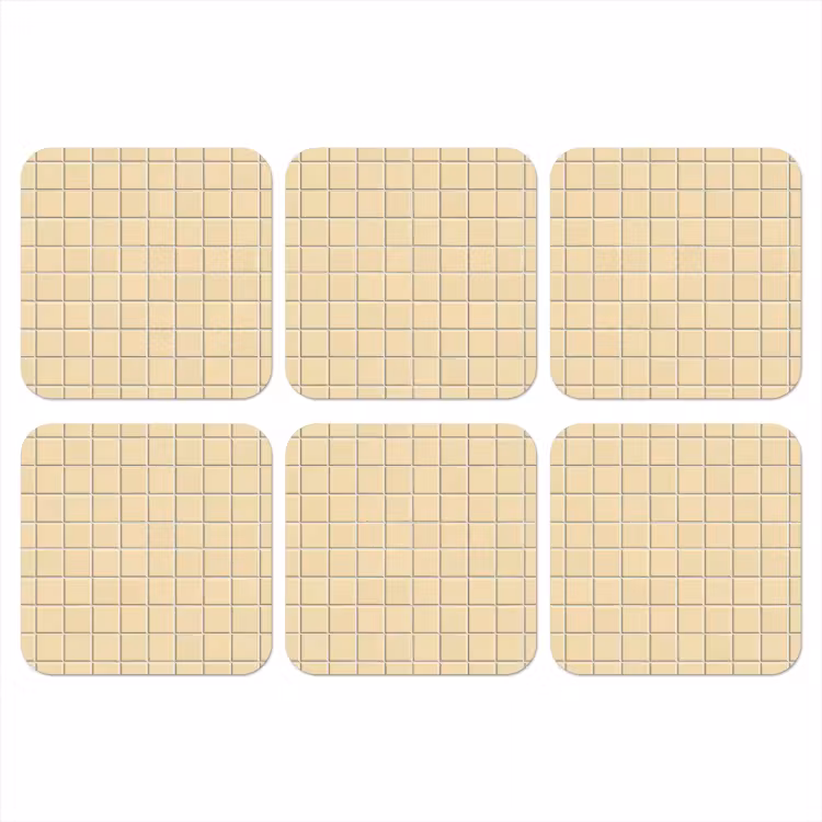 Tegels - Patroon - Crème onderzetter kurk middel 366 -3d