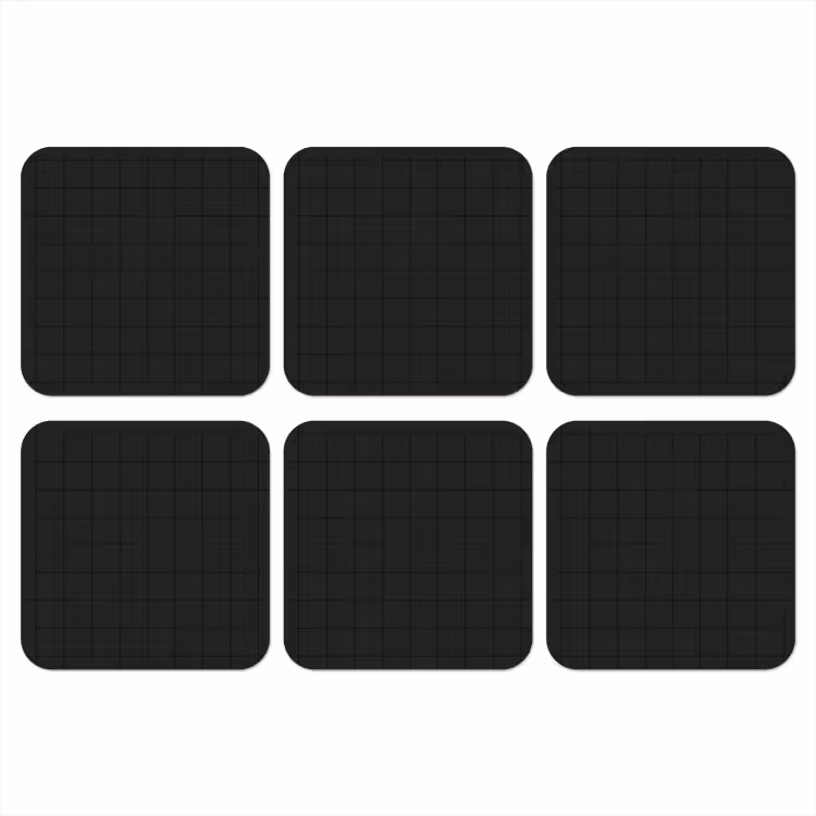 Tegels - Patroon - Mat - Zwart onderzetter kurk middel 366 -3d