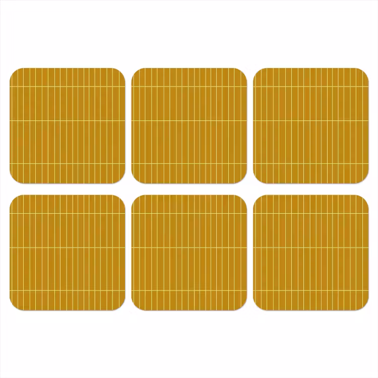 Tegels - Verticaal - Mosterdgeel onderzetter kurk middel 366 -3d