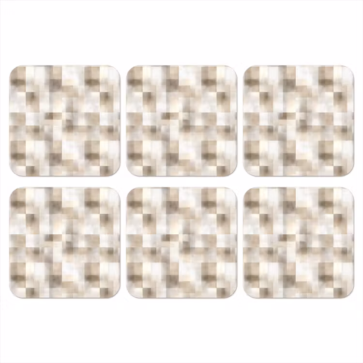 Textuur - Linnen - Beige onderzetter kurk middel 366 -3d