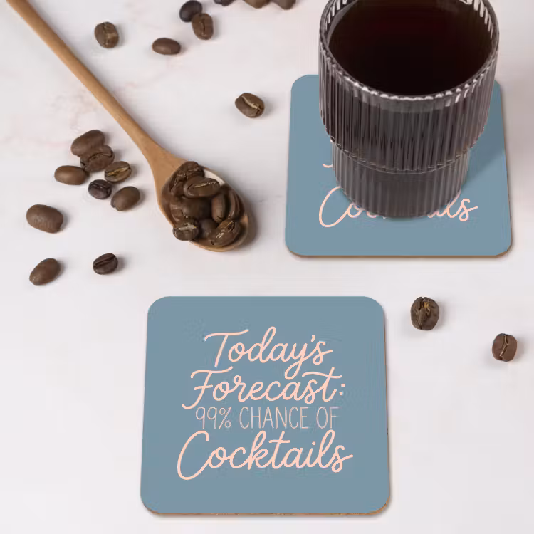 Today's Forecast - Cocktails - Blauw onderzetter kurk middel -sfeer2
